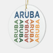 Aruba Cute Colorful Keramisch Ornament (Links)