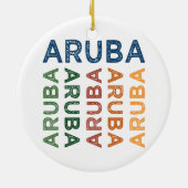 Aruba Cute Colorful Keramisch Ornament (Achterkant)