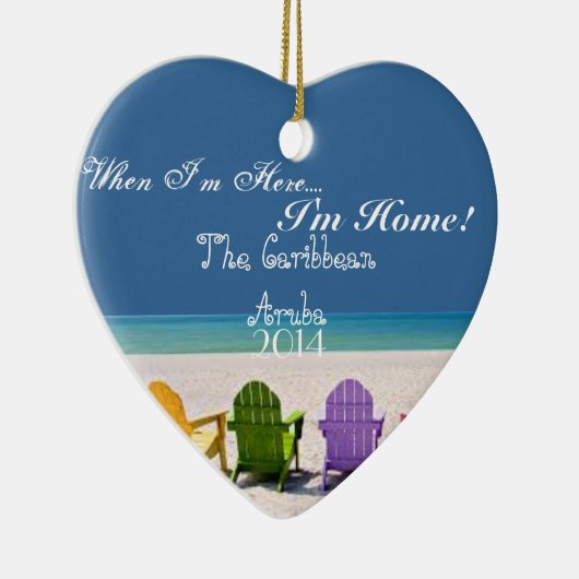 ARUBA, DE CARIBBEAN-BEACH LOVER GIFT ORNAMENT (Rechts)