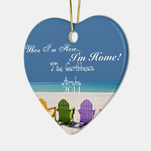 ARUBA, DE CARIBBEAN-BEACH LOVER GIFT ORNAMENT (Links)