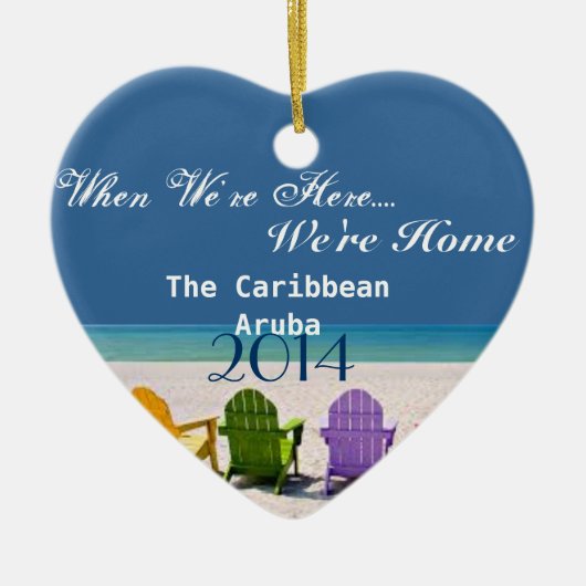 ARUBA, DE CARIBBEAN-BEACH LOVER GIFT ORNAMENT (Voorkant)