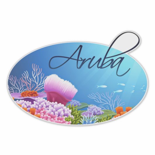 Aruba-decal Sticker (Voorkant)