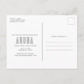 Aruba Destination Beach Wedding Save the Date Aankondigingskaart (Achterkant)