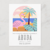 Aruba Destination Beach Wedding Save the Date Aankondigingskaart (Voorkant)