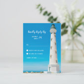 Aruba Destination Wedding RSVP Briefkaart (Staand voorkant)