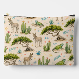 Aruba divi boom, ezel, leguaan, cactus etui