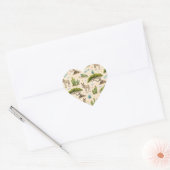 Aruba divi boom, ezel, leguaan, cactus hart sticker (Envelop)