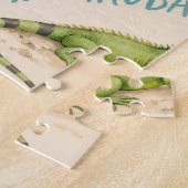 Aruba divi boom, ezel, leguaan, cactus legpuzzel (Zijkant)