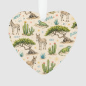 Aruba divi boom, ezel, leguaan, cactus ornament (voorkant)