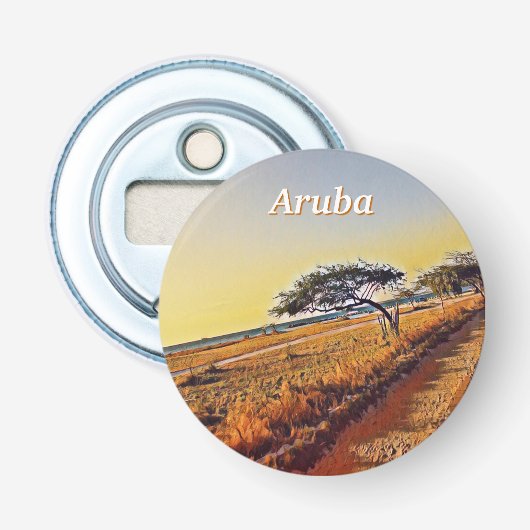 Aruba Divi Divi Bomen Button Flesopener (Voorkant)