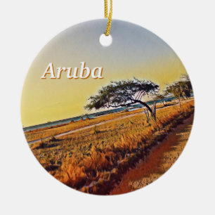 Aruba Divi Divi Trees Keramisch Ornament