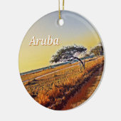 Aruba Divi Divi Trees Keramisch Ornament (Links)