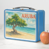 Aruba Divi Tree Eagle Beach aquarel (In situ)