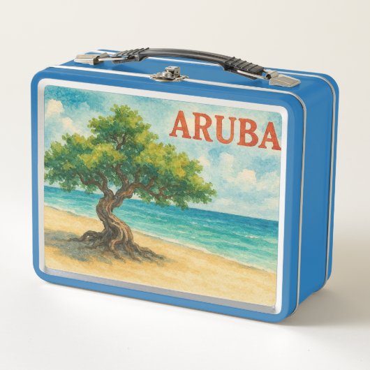 Aruba Divi Tree Eagle Beach aquarel (Voorkant)