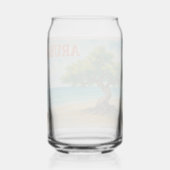 Aruba Divi Tree Eagle Beach aquarel Blikvorm Glas (Voorkant)
