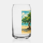 Aruba Divi Tree Eagle Beach aquarel Blikvorm Glas (Links)