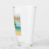 Aruba Divi Tree Eagle Beach aquarel Glas (Links)