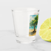 Aruba Divi Tree Eagle Beach aquarel Shot Glas (Links)
