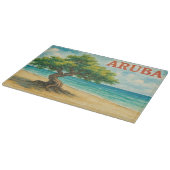 Aruba Divi Tree Eagle Beach aquarel Snijplank (Hoek)