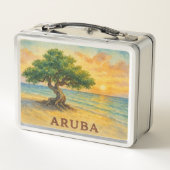 Aruba Eagle Beach Divi Tree Gouden Uur (Achterkant)