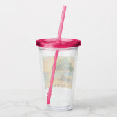 Aruba Eagle Beach Divi Tree Gouden Uur Acryl Drinkbeker (Achterkant)