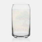 Aruba Eagle Beach Divi Tree Gouden Uur Blikvorm Glas (Voorkant)