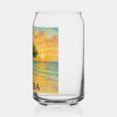 Aruba Eagle Beach Divi Tree Gouden Uur Blikvorm Glas (Rechts)