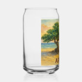 Aruba Eagle Beach Divi Tree Gouden Uur Blikvorm Glas (Links)