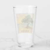 Aruba Eagle Beach Divi Tree Gouden Uur Glas (Achterkant)