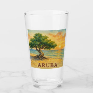 Aruba Eagle Beach Divi Tree Gouden Uur Glas