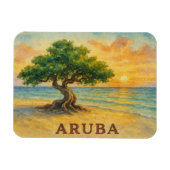 Aruba Eagle Beach Divi Tree Gouden Uur Magneet (Horizontaal)