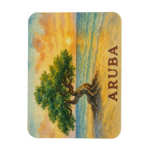 Aruba Eagle Beach Divi Tree Gouden Uur Magneet
