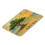 Aruba Eagle Beach Divi Tree Gouden Uur Magneet (Linkerzijde)