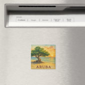 Aruba Eagle Beach Divi Tree Gouden Uur Magneet (Insitu (Vaatwasser))