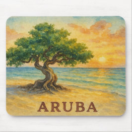 Aruba Eagle Beach Divi Tree Gouden Uur Muismat