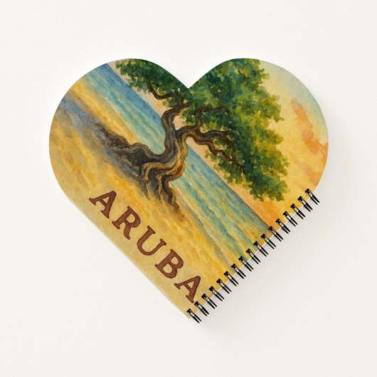 Aruba Eagle Beach Divi Tree Gouden Uur Notitieboek (Achterkant)