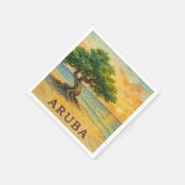 Aruba Eagle Beach Divi Tree Gouden Uur Servet (Hoek)