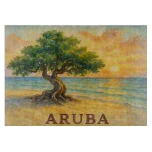 Aruba Eagle Beach Divi Tree Gouden Uur Snijplank