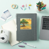 Aruba Eagle Beach Divi Tree Gouden Uur Sticker (iPad Cover)