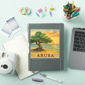 Aruba Eagle Beach Divi Tree Gouden Uur Sticker (iPad Cover)