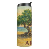 Aruba Eagle Beach Divi Tree Gouden Uur Thermosbeker (Gedraaid links)