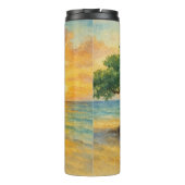 Aruba Eagle Beach Divi Tree Gouden Uur Thermosbeker (Achterkant)