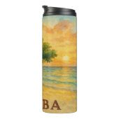 Aruba Eagle Beach Divi Tree Gouden Uur Thermosbeker (Geroteerd rechts)