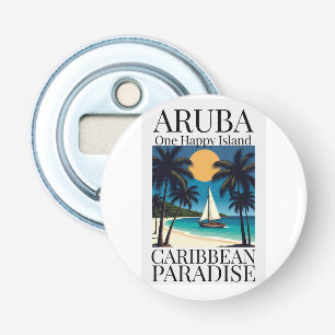 Aruba: één gelukkig eiland button flesopener
