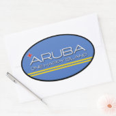 Aruba - een gelukkig eiland ovale sticker (Envelop)