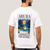 Aruba: één gelukkig eiland t-shirt (Achterkant)