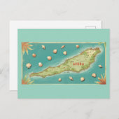 Aruba een prachtige eiland postkaart feestdagenkaart (Voorkant / Achterkant)