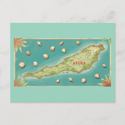 Aruba een prachtige eiland postkaart feestdagenkaart (Voorkant)