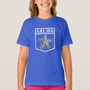 Aruba Eiland Ontwerp - Meisjes Hanes TAGLESS® T-Sh T-shirt