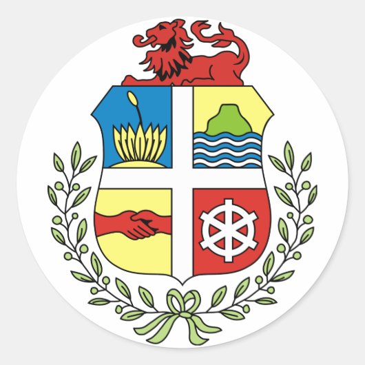 aruba embleem ronde sticker (Voorkant)